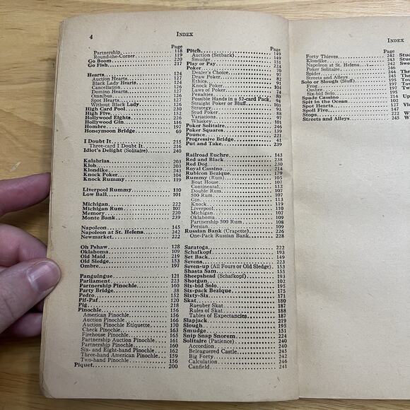 The Official Rules of Card Games 45th Edition 1947 Hoyle Up To Date Paperback - Picture 5 of 9